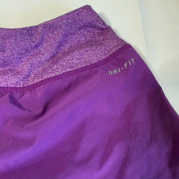 Nike Dri Fit Rival Running Shorts Women XS Purple Brief Athleisure Sports Gym - Picture 4 of 9